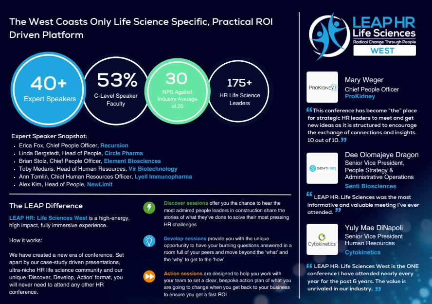 LEAP HR Life Sciences West Fact Sheet